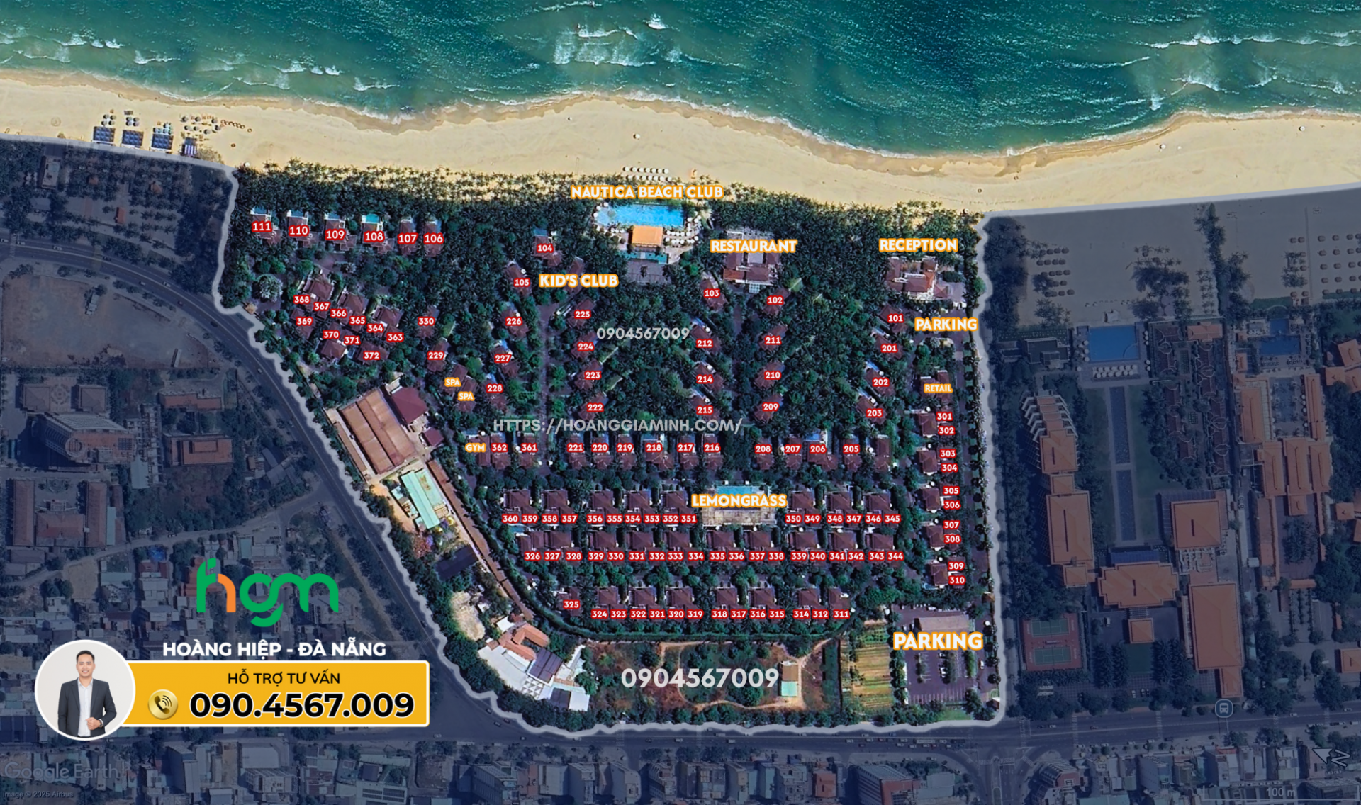 mặt bằng Premier Village Đà Nẵng
