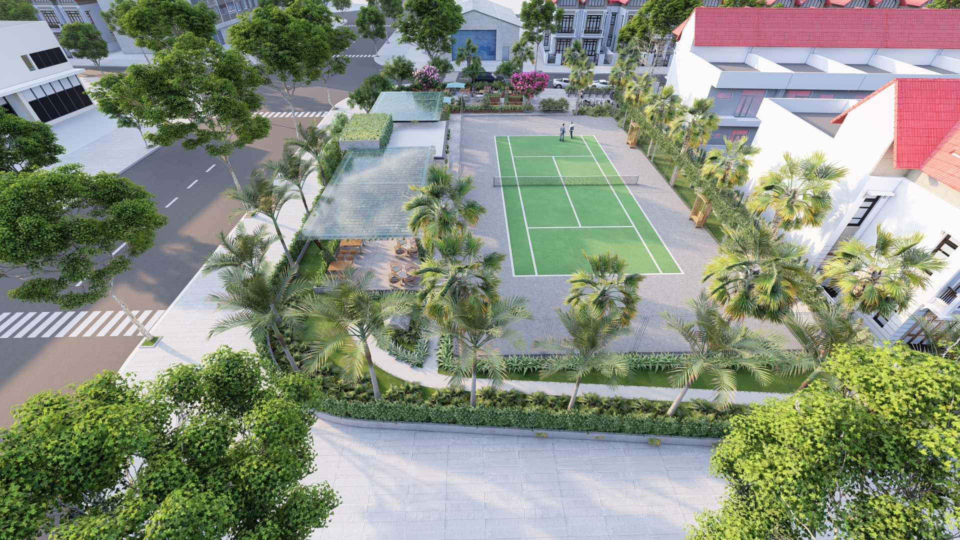 Sân tennis - Hoa Sứ Villas